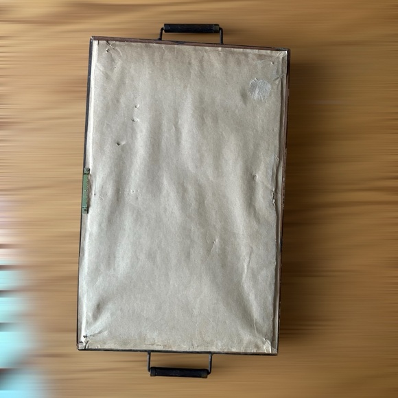 Vintage Handmade Country Sampler Framed Cross-Stitch Alphabet Tray - Picture 5 of 5